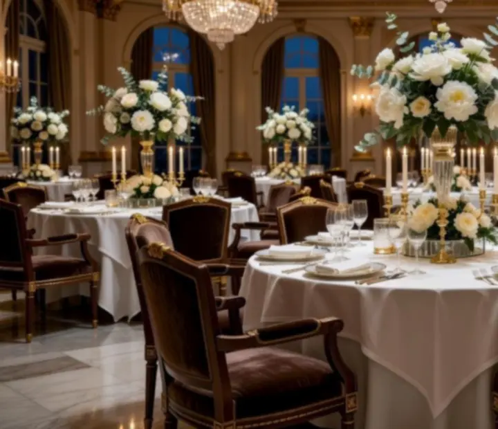 Gala-evenement in een luxe locatie met barokke inrichting en speeltafels